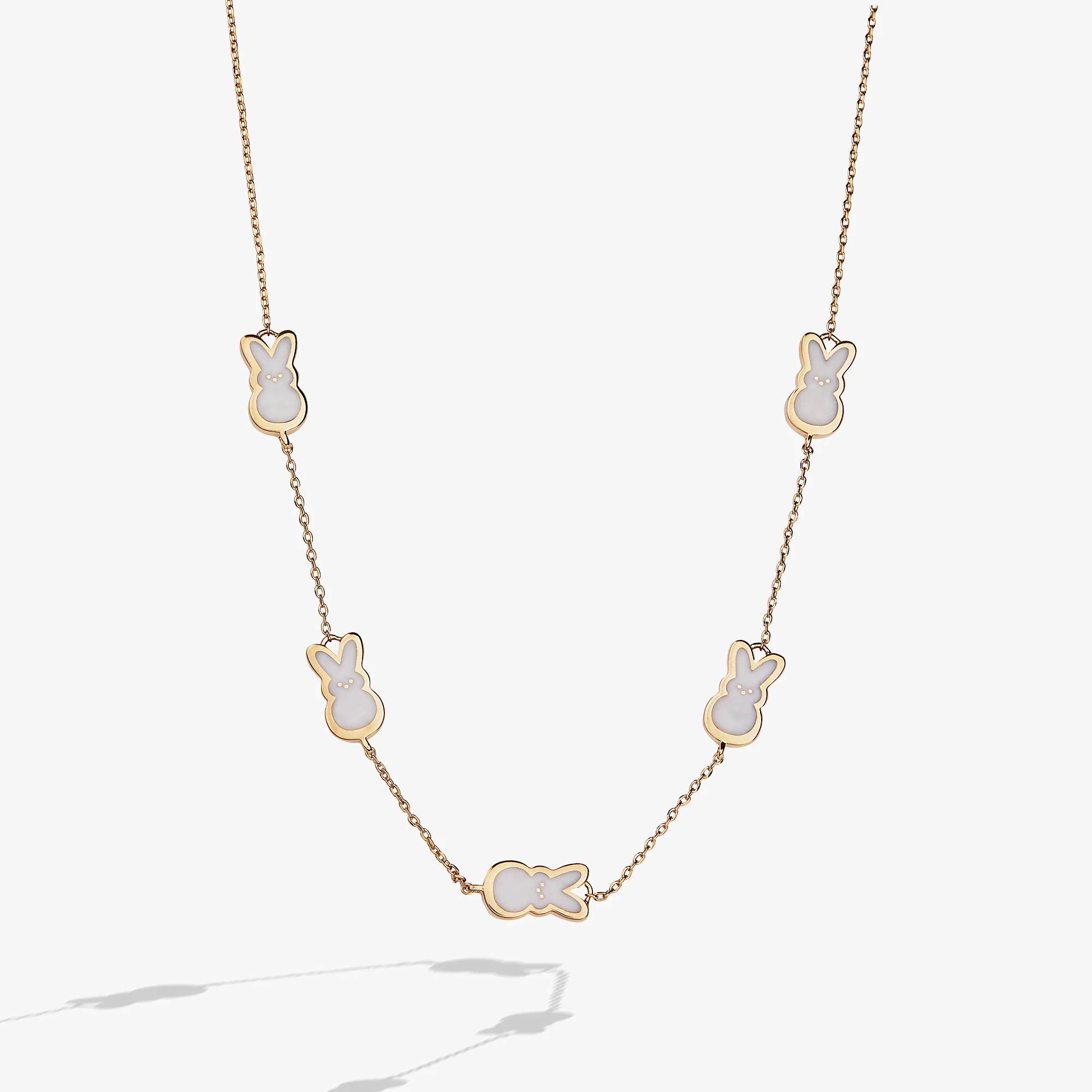 PEEPS® Pearlized Bunny Charm Necklace