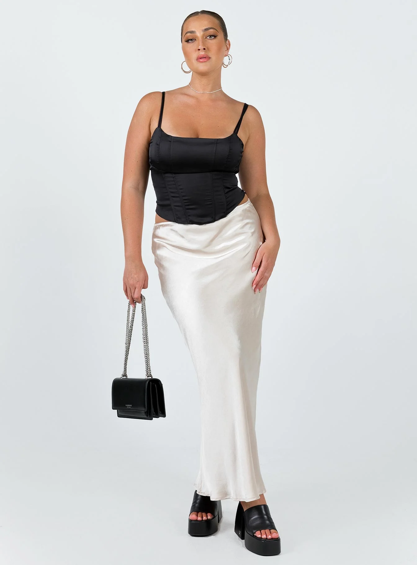 Haley Maxi Skirt Champagne