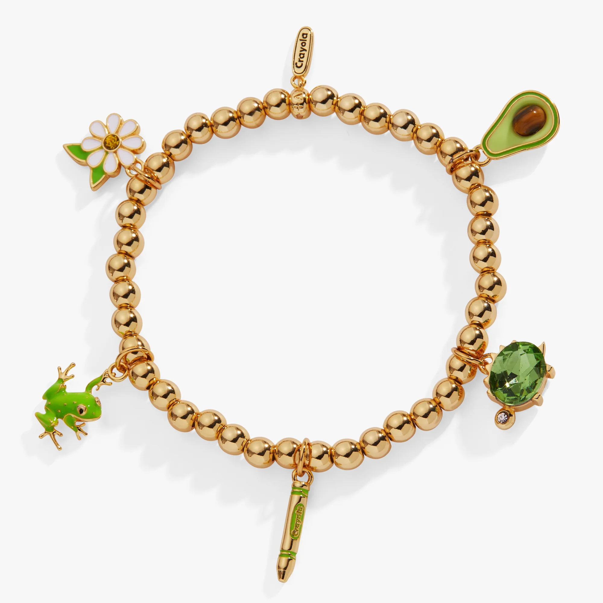 Crayola Forest Green Charm Stretch Bracelet