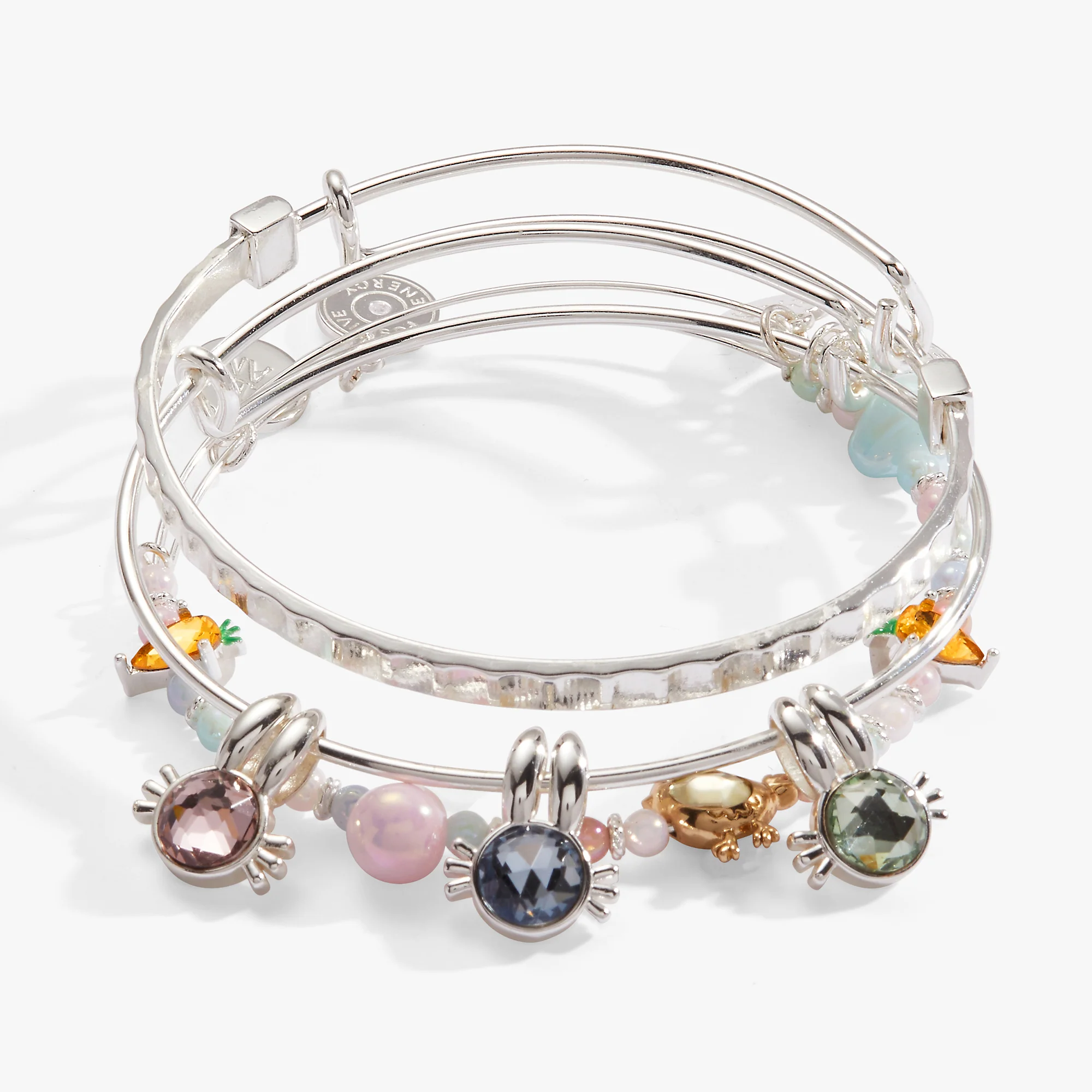 Crystal Bunny Bangles Set of 3