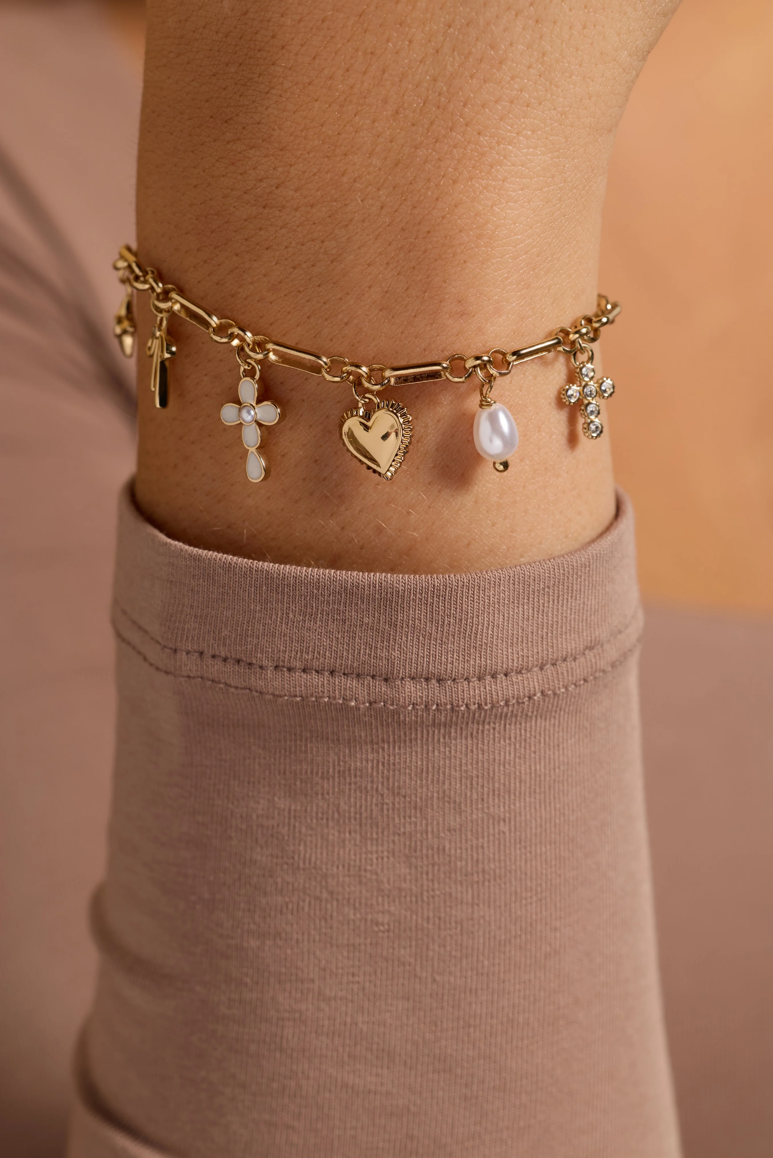 Coquette Christian Charm Bracelet