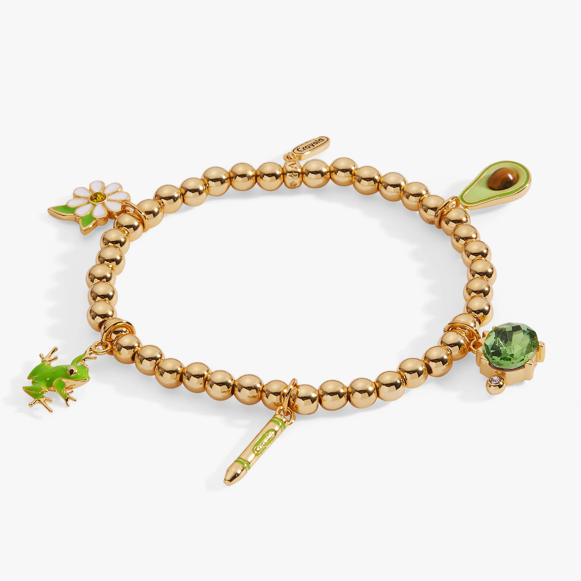 Crayola Forest Green Charm Stretch Bracelet