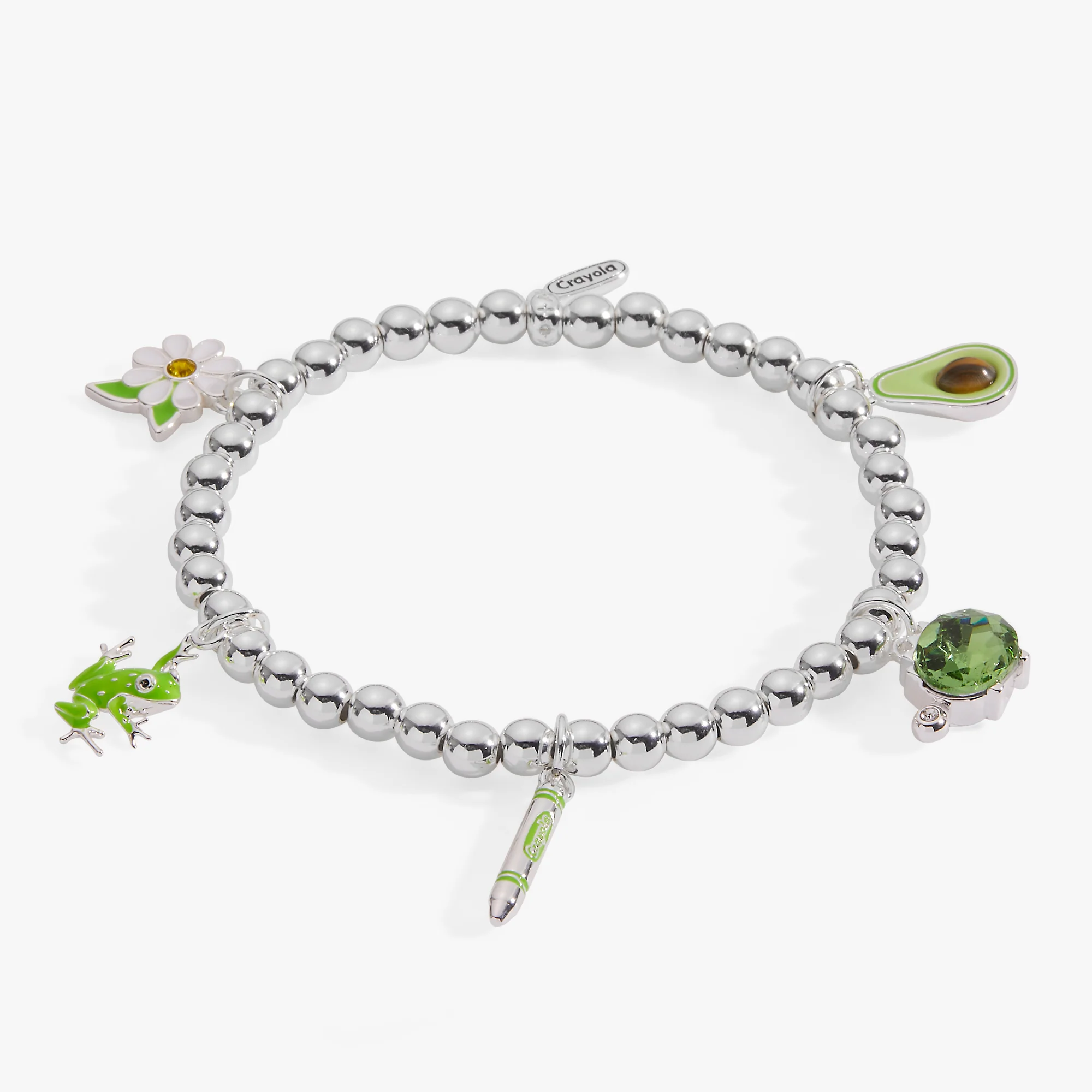 Crayola Forest Green Charm Stretch Bracelet