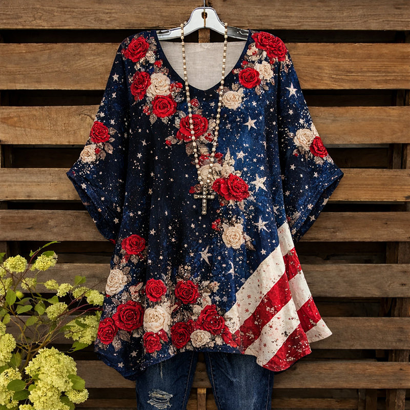 Women's 250th Anniversary Print Casual Top