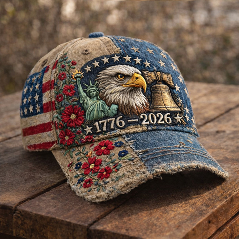 US Vintage 250th Anniversary Printed Hat