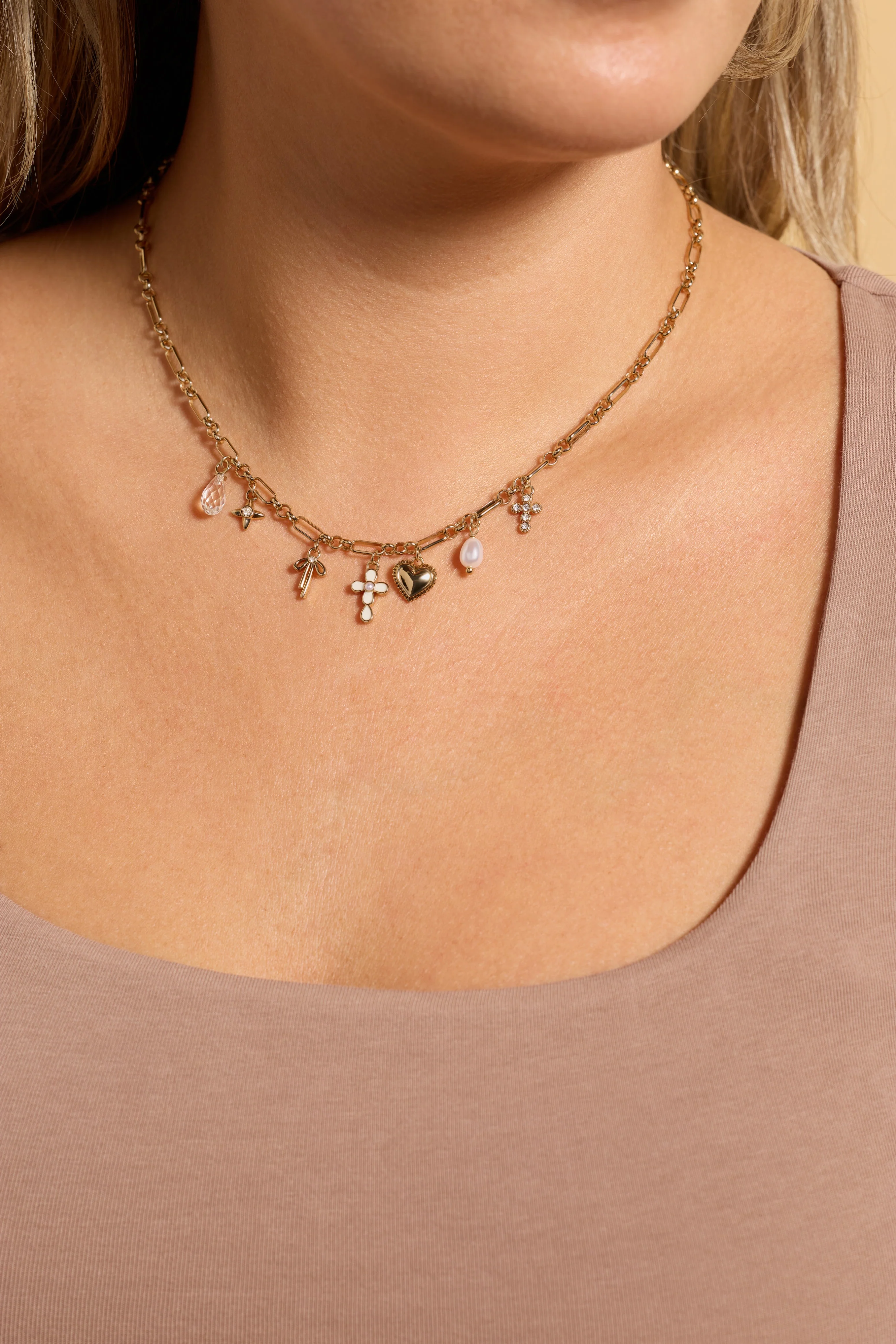 Coquette Christian Charm Necklace