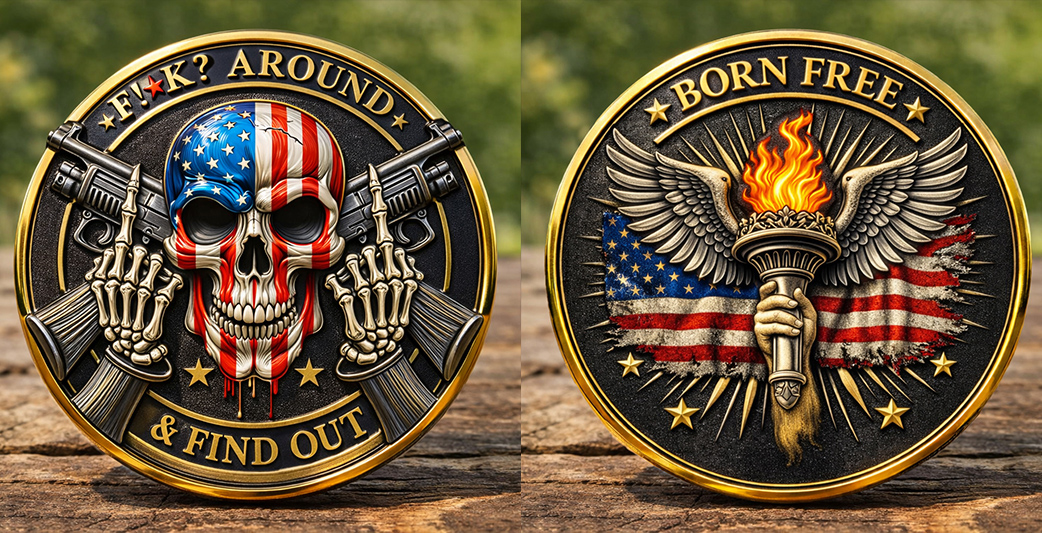 🏆Flash Sale 60% OFF - FAFO Skull Freedom Coin