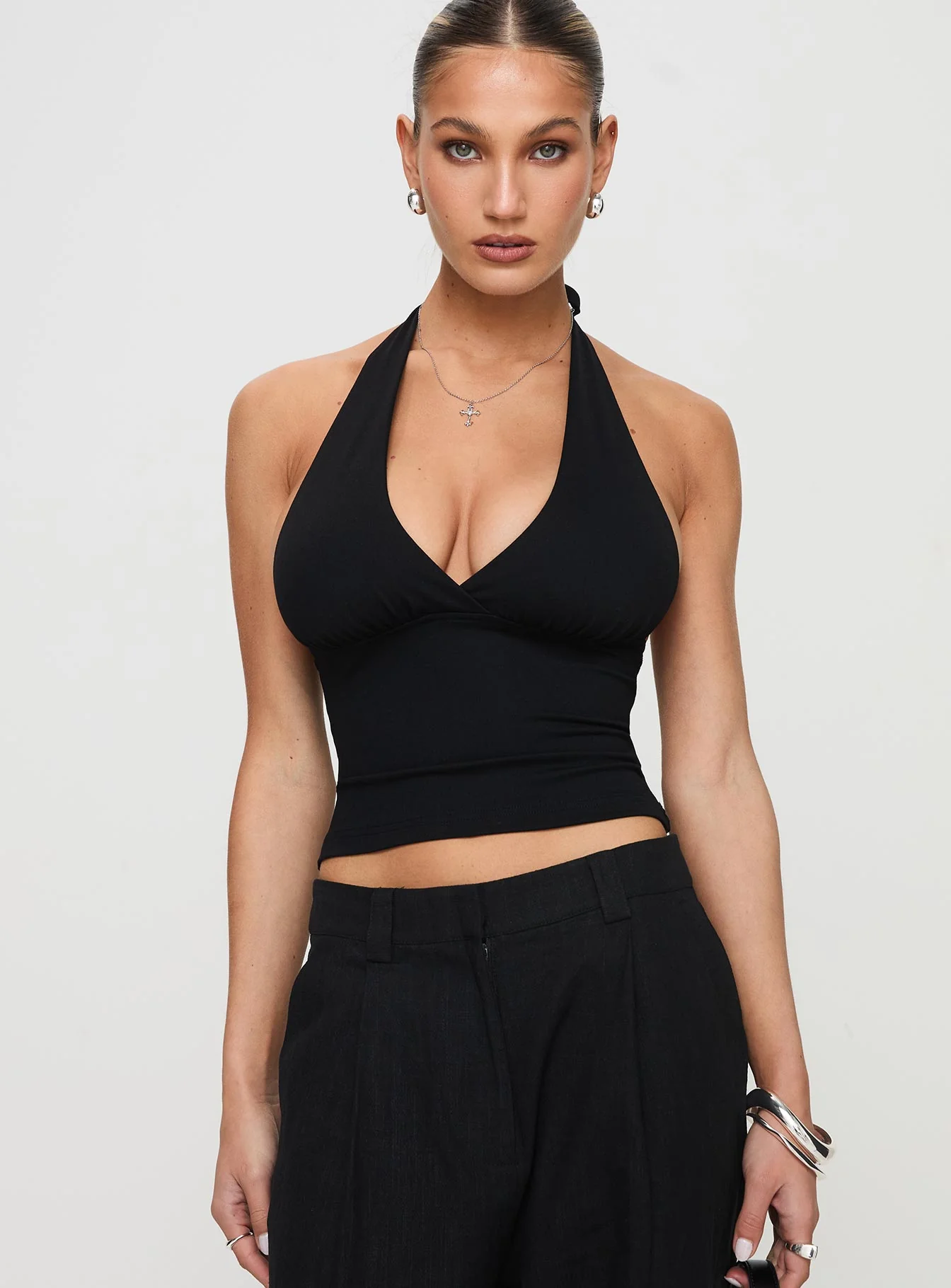 Whimsy Halter Top Black