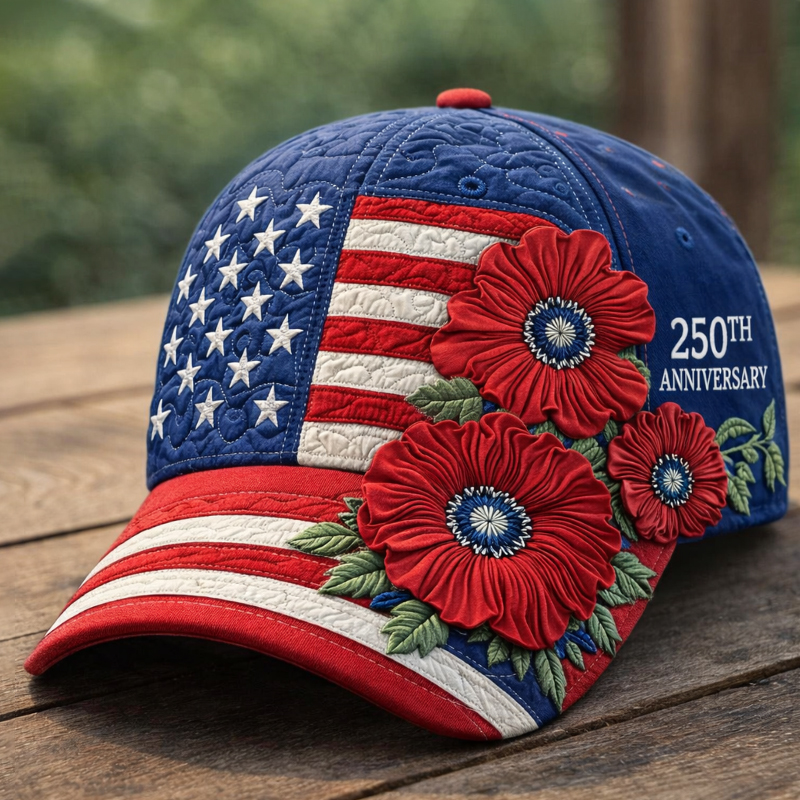 250th Anniversary Floral Art Printed Casual Hat