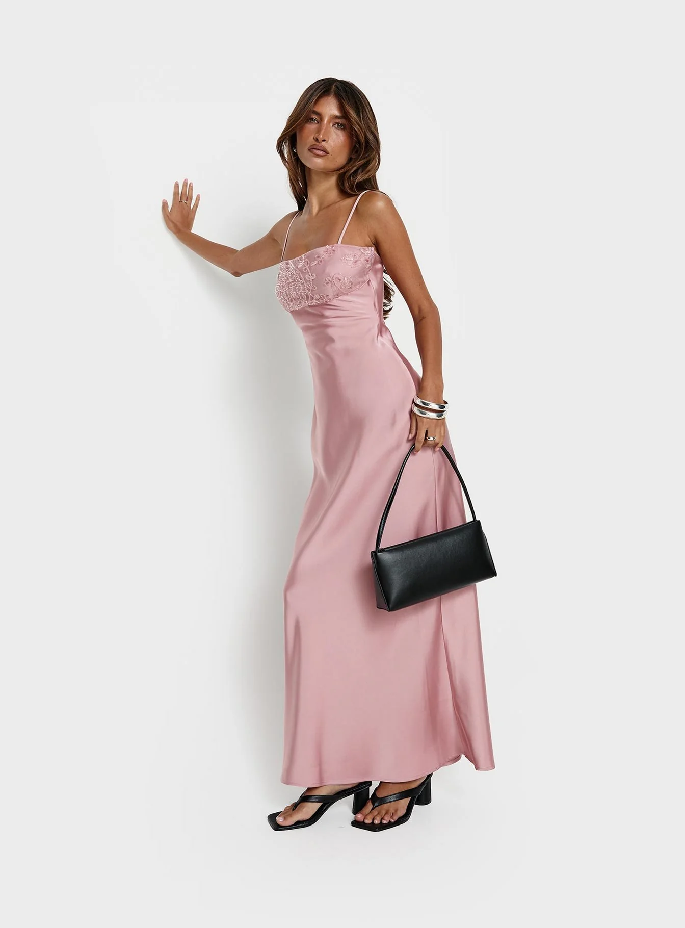 Engracia Sequin Maxi Dress Pink