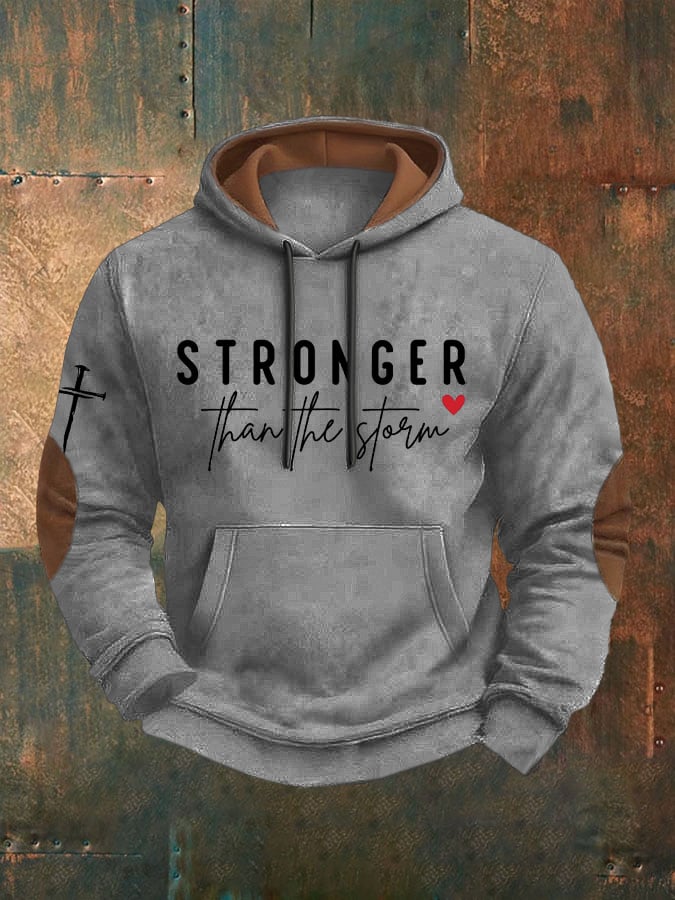 Men'S Faith Print Casuasl Hoodie