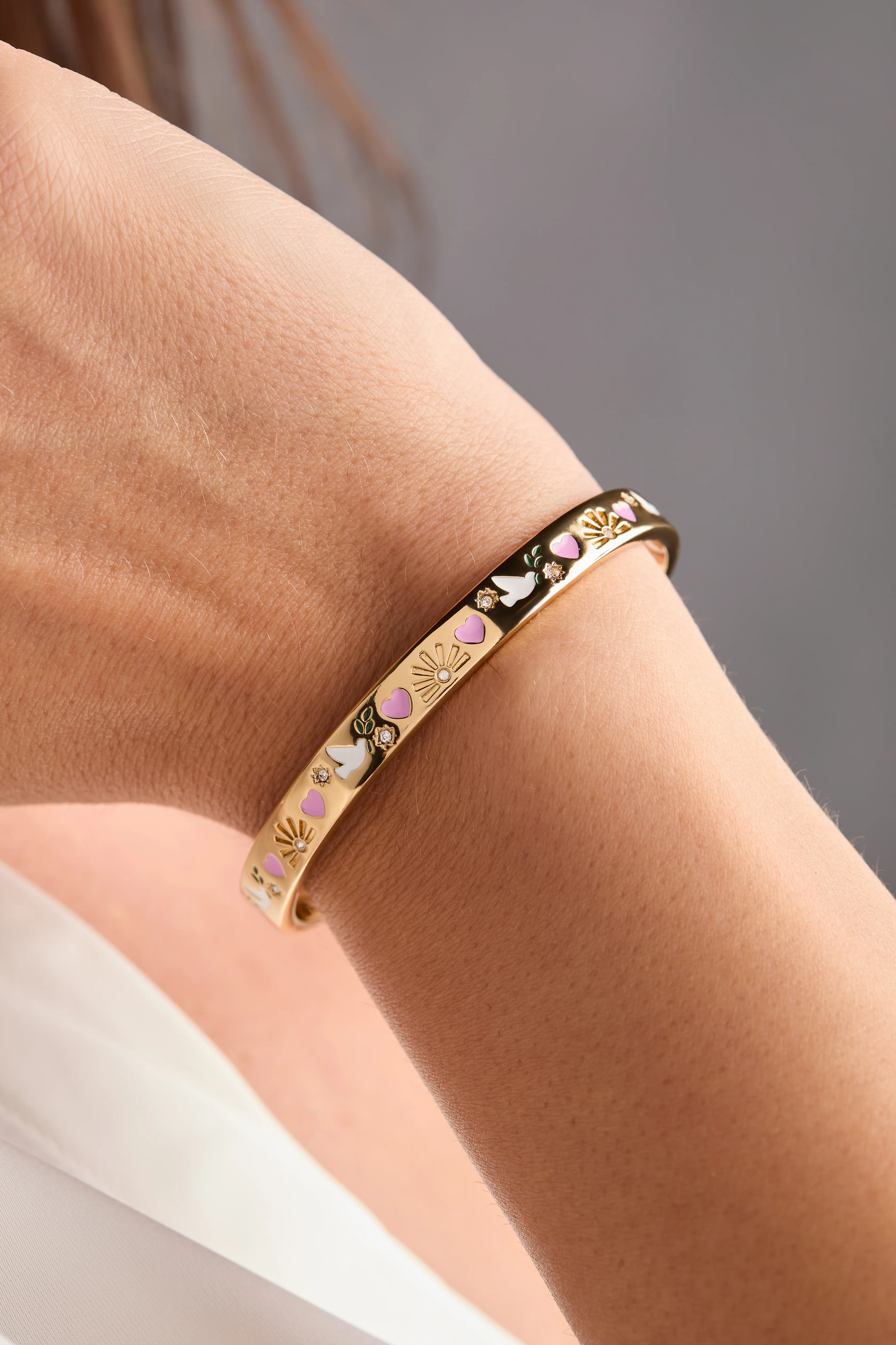 'Pray, Wait and Trust' Cuff Bracelet