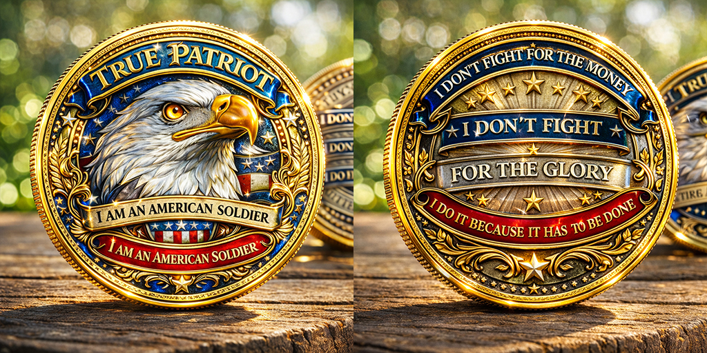 True Patriot American Soldier Challenge Coin